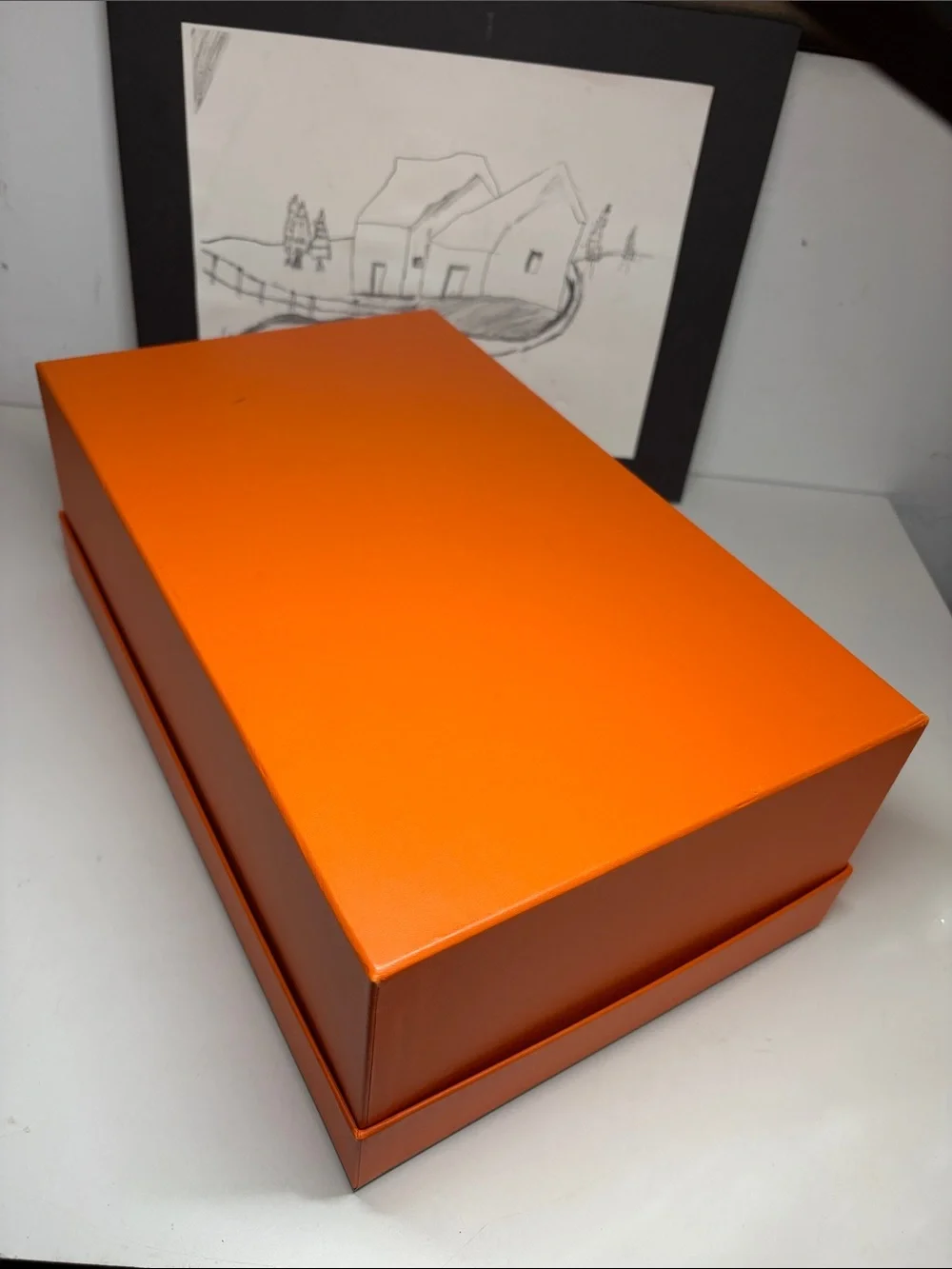 Hermes Empty Large Shoe Box With Ribbon - Picture 9 of 10